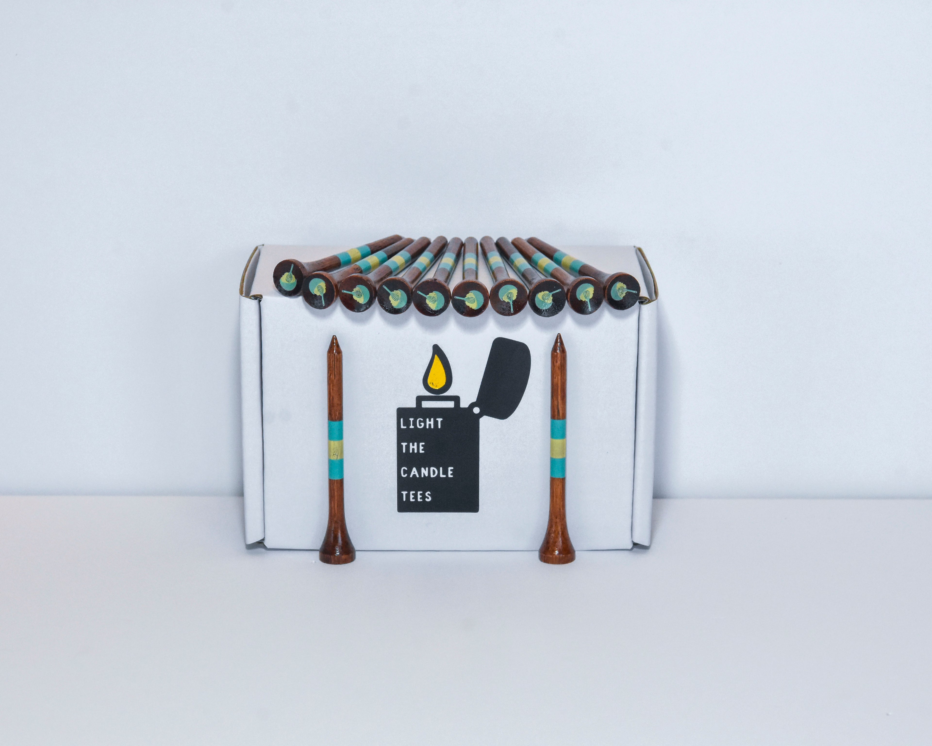 "Mashed Potatoes" Golf Tees, Front view