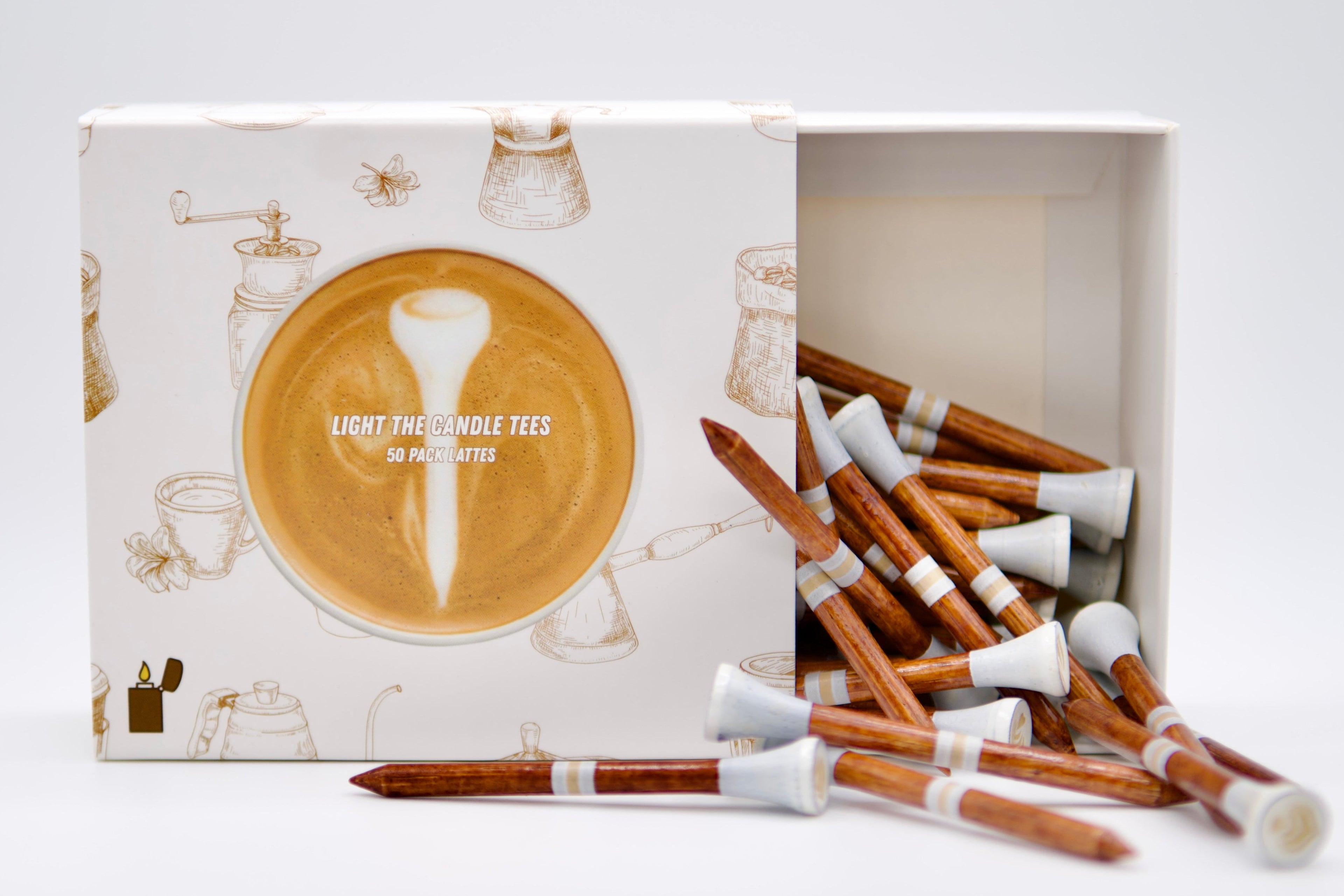 "Lattes" Golf Tees