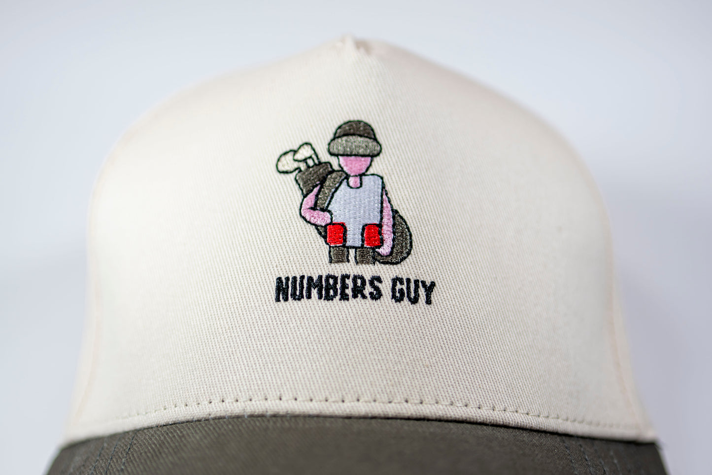 "Numbers Guy" Hat, Front Panel Embroidery