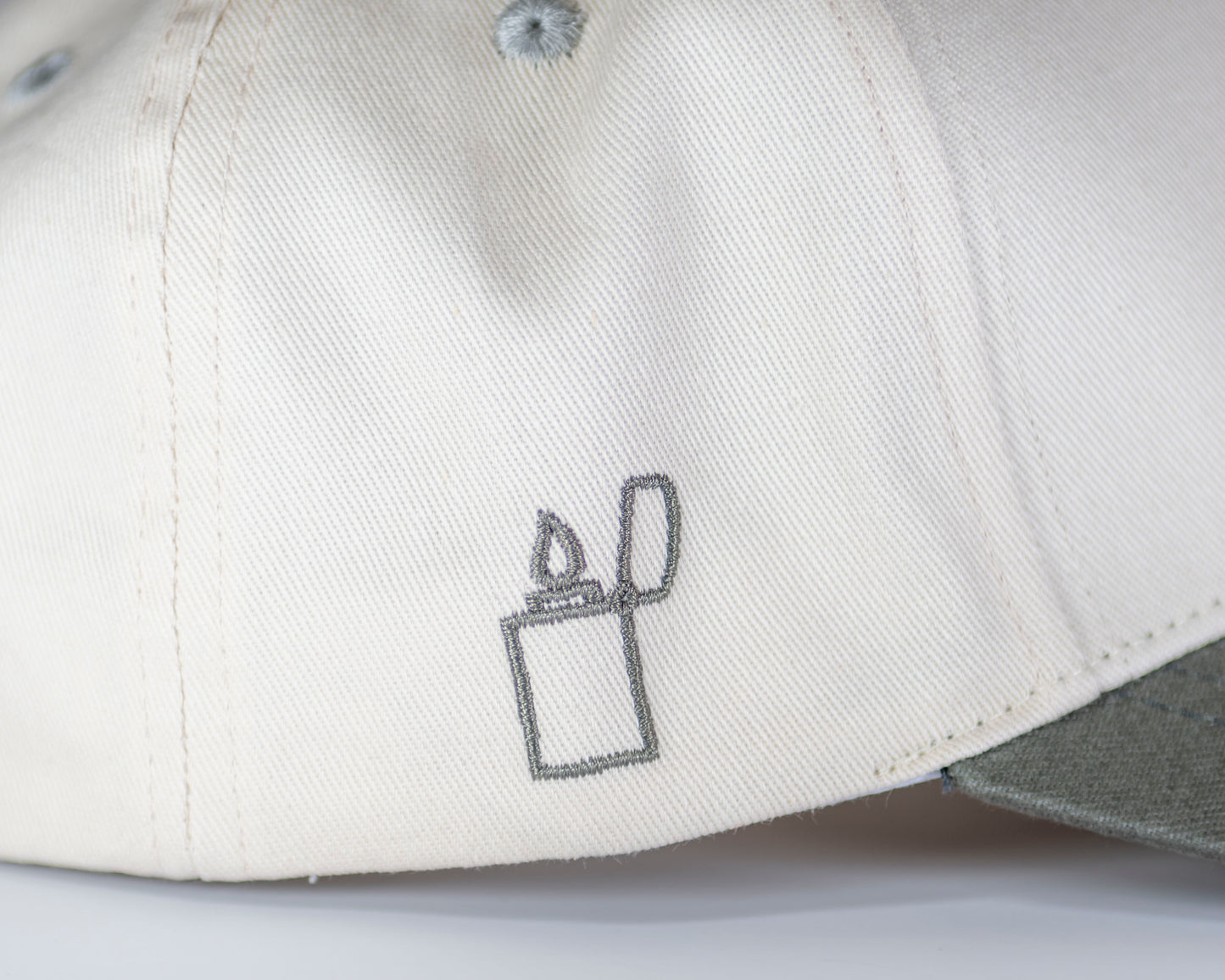 "Numbers Guy" Hat, zoomed in side embroidery