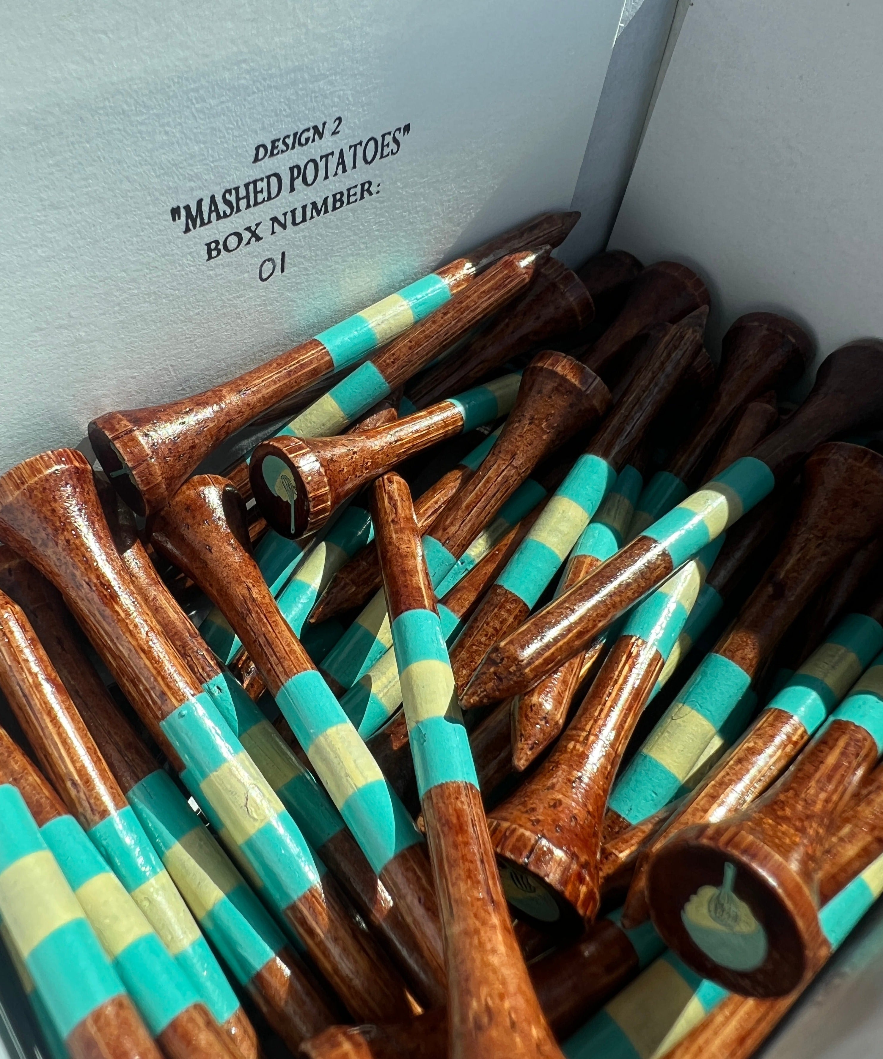 "Mashed Potatoes" Golf Tees, open box