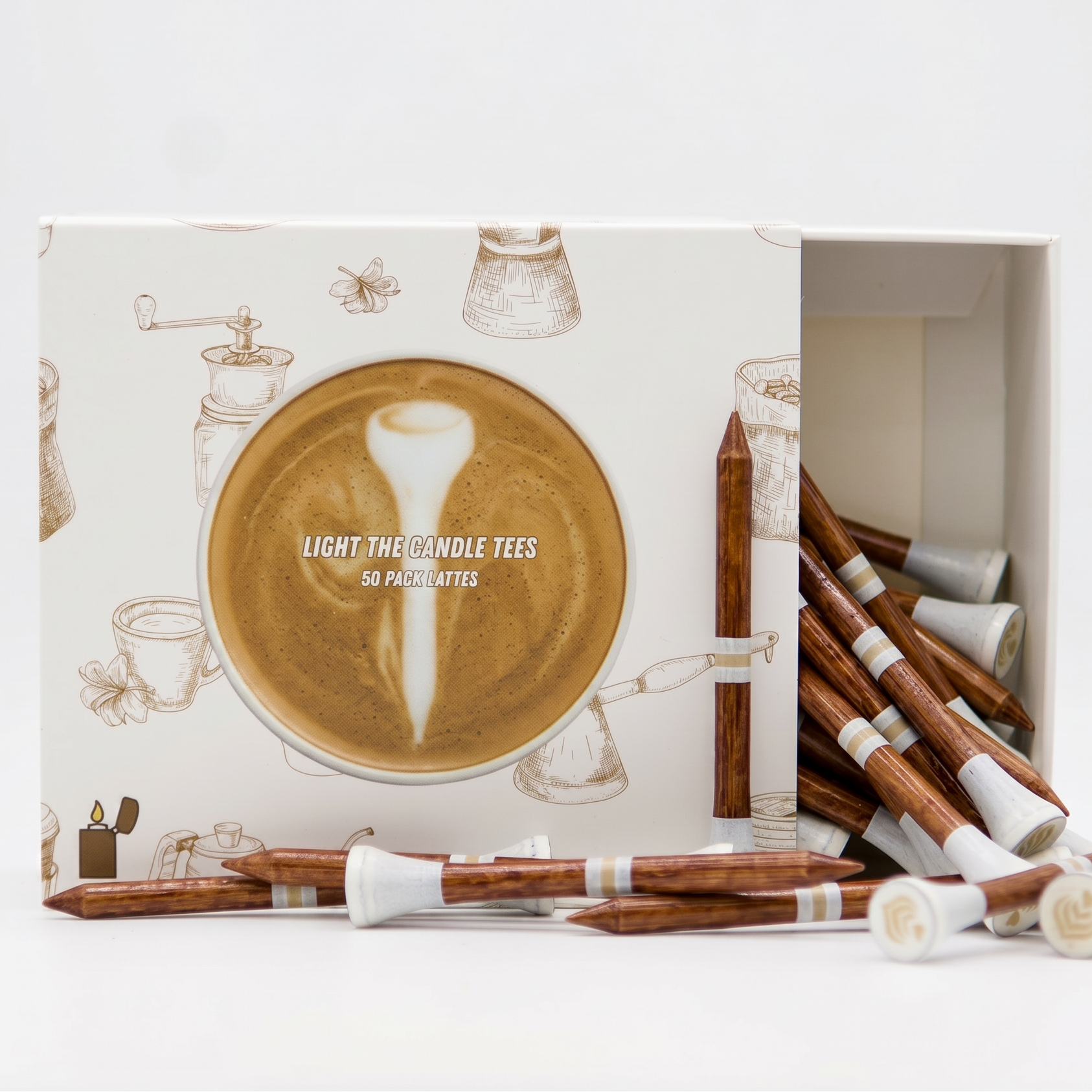 "Lattes" Golf Tees